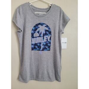 Hurley‎ Girl's Dk Heather Gray T-Shirt Size L